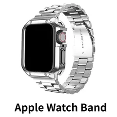Apple Watch バンド メタル シルバー 42/44/45mm