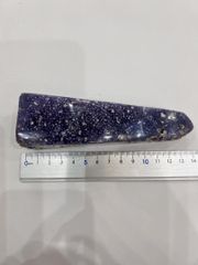 【E28218】グレープアゲート ポイント研磨　ぶどう状玉髄 グレープカルセドニー 天然石 鉱物  グレープアゲート 玉髄 カルセドニー