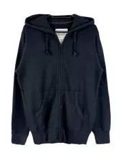 S UNIQLO UNIQLO(ユニクロ) コットン 100 % オリジナルウォッシュ ジップアップパーカー フード付き