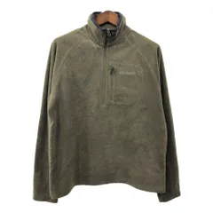 Columbia コロンビア ハーフジップ フリースジャケット アウトドア カーキ (メンズ L) 中古 古着 R0098