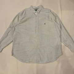 90s　ralph lauren　長袖シャツ　チェック　ストリート　ビッグシルエット　BBOY　3XL　【T-336】