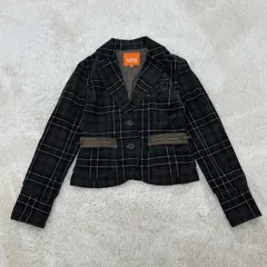 【美品】MICHAEL KORS マイケルコース チェック柄 コーデュロイテーラードジャケット サイズ2 ダークグリーン 大人カジュアル