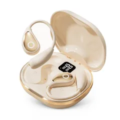 【在庫セール】耳掛け式 耳を塞がない 空気伝導 マイク付き 骨伝導イヤホンの革新 音漏れ抑制 最大100時間再生 ブルートゥースイヤホン 超軽量 瞬時接続 LED Hi-Fi音質Bluetooth5.49 ディスプレイ残量表示 オープンイヤーヘッドホン】業界ト