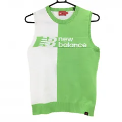 【超美品】ニューバランスゴルフ ニットベスト ライトグリーン×白 レディース 1(M) ゴルフウェア 2023年モデル New Balance