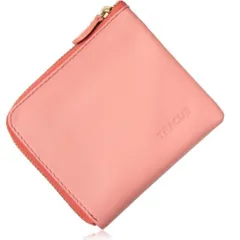 新品 財布 ピンク L字ファスナー 本革 メンズ レディース ミニ財布 薄型 コンパクト 小銭入れ付き お札収納可 カード収納可 シンプル 上品 高品質 人気 ブランド財布 高級 ウォレット TRAC-KS トラックス プレゼント 贈り物 仕事 通勤 シンプル