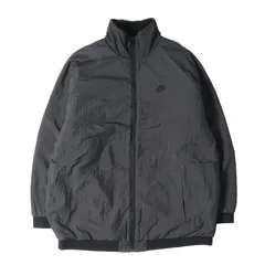 NIKE ナイキ ジャケット サイズ:L 海外限定 ビッグ スウッシュ リバーシブル フリースボア ジャケット REVERSIBLE SWOOSH FULL ZIP FLEECE JACKET ブラック グレー アウター ブルゾン 上着【メンズ】