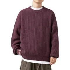 【在庫処分セール】セーター メンズ ニットセーター クルーネック ニット 防寒 暖かい カットソー トップス シンプル 無地 編み 長袖 おしゃれ 秋服 冬服 秋冬 通勤通学