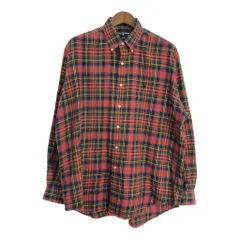 90年代 RALPH LAUREN ラルフローレン BLAKE ボタンダウン 長袖シャツ チェック マルチカラー (メンズ L) 中古 古着 S3811