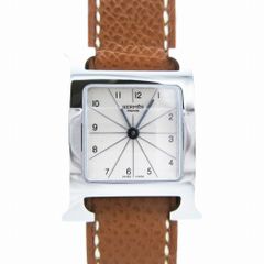 00年製 マルジェラ期 未使用品 HERMES エルメス Hウォッチ H1210.260/HGO クォーツ シルバー ホワイト文字盤 【中古】 /TNT