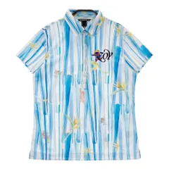 サイズ：40 ZOY ゾーイ 071612021 半袖ポロシャツ 総柄 ネイビー系 [240101416492] ゴルフウェア レディース ストスト ZOY(ゾーイ)｜中古ゴルフウェア通販サイトSTST(ストスト)