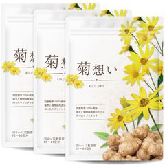 【3袋セット】【医師監修】菊想い 菊芋サプリメント イヌリン 国産 菊芋100％ 360粒 60日分 無添加・無農薬 食物繊維 キクイモ きくいも モンドセレクション受賞