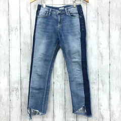 【 AZUL 】アズール サイドラインデニムパンツ ブルー Sサイズ