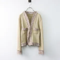 【値下げ】ナラカミーチェ NARA CAMICIE ミックスウール リブニット カーディガン 1/ベージュ トップス 羽織り 【2400014079975】