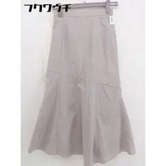 ◇ PAGEBOY ページボーイ サイドジップ スリット ロング フレア スカート サイズF ベージュ レディース  【中古】 【1112270007340】