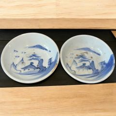 波佐見焼 青葉窯 鬼絵 鉢2枚 青鬼赤鬼 中古 - メルカリ