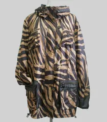 伊太利屋 GK コレクション　レディース 虎柄 ジャンパー 11号 ブラウン×ベージュ La Moda GOJI ラ モーダ ゴジ　タイガー 動物 アニマル ジップアップ 茶色 アウター 軽い！