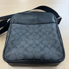 【美品】コーチ フライトバッグ レザー マホガニー グレー シグネチャー