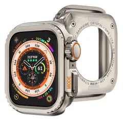 Watchアクセサリー（46mm、チタンカラー） Apple Apple 耐衝撃 防傷 1デザイン in アップルウォッチ保護ケース+背面ケースの2 1/9/8/7/SE/6/5/4 10/ultra2/ultra series 亜鉛合金素材 Ultraに変身のサムネイル