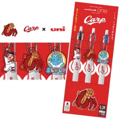 数量限定 広島東洋カープ ユニボールワン ゲルインクボールペン 0.38mm 3本セット ワン＆チャーム 「しゃ！」3P 三菱鉛筆 野球 推し活 カープ女子 筆記用具 プレゼント 粗品