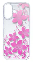【新品未使用】iPhone16 アイフォン16 クリア ハードケース ( ハイビスカス(ピンク) ) 花柄 ハワイアンフラワー ハイビスカス cl-ip16-178