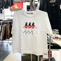 残り1点‼️レディース‼️STEER steer ステア⚫︎ojisan FUN ファン　半袖　Tシャツ　F フリー　ホワイト　カーキ