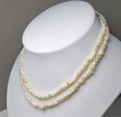 淡水真珠 ロングネックレス  バロック アレルギー症対応