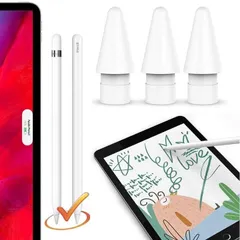 WG24 AHASTYLE アップル Pencil 1/Pencil2/Pro対応 2H交換用 ペンチップ ３個入り 携帯用クリアケース付 ホワイト