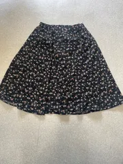 earth music&ecology フレアスカート 花柄 ミディアム丈 レディース Mサイズ