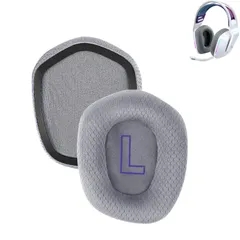 新品 イヤーパッド For Logitech G733/G335/G435 に対応 交換 用 ヘッドホンパッド 防止音漏れ防止 <1組 > なんしつ 高密度フォームRuiMi (メッシュファブリック/グレー)
