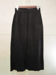 GU ジーユー リブニットスカート 無地 ブラック Mサイズ 251-343075