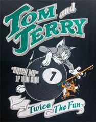 No.L.TOM and JERRY/トムジェリ/ワイドシルエット刺繍Tシャツ/ブラック/XLサイズ/新品未使用/タグ有り