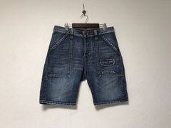 桃太郎ジーンズ 出陣 ダイヤキルト デニム ペインター ショーツ W34