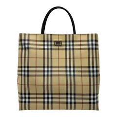 ☆☆BURBERRY バーバリー  PVC レザー ノバチェック チェック柄 ベージュ トートバッグ