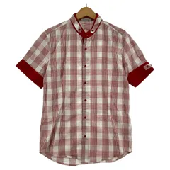 NARACAMICIE ナラカミーチェ チェック半袖シャツ sizeS/レッド×ホワイト