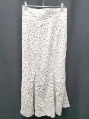 ◇ ⊂ ◎ ●美品● GRL グレイル タグ付き 総柄 ロング マーメイド スカート サイズM アイボリー系 レディース P  【1409090029301】