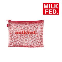 ミルクフェド ポーチ ペンケース MILKFED CHERRIES PRINT PVC POUCH 103252054006 レディース ポーチ 赤 レッド ブランド チェリー さくらんぼ トラベルポーチ 筆箱 文具 ペン入れ 旅行 ペンポーチ 可愛い