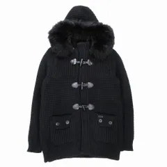 バーク Bark ファー ニット ダッフル コート ローゲージ ジャケット ブルゾン アウター 001316178-0006 L ブラック ur98 【中古】
