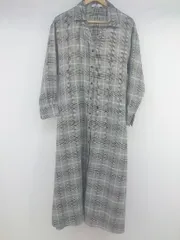 ◇ ◎ Sonny Label URBAN RESEARCH ベルト付 チェック 長袖 ロング シャツ ワンピース サイズF グレー系 レディース P  【1301310005433】