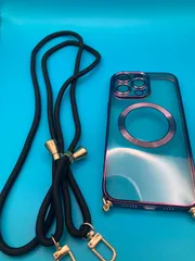 iPhone14 Pro Max 対応ケース ショルダーストラップ付き MagSafe対応 クリア