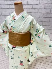 洗える着物　単衣　Lサイズ【20250118-6】単品　ひとえ　仕立て上がり