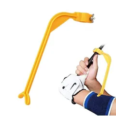 CAWKAY ゴルフスィングトレーナー スィング矯正 ウォームアップ ゴルフスィング スイングガイド ゴルフ練習 トレーニング 姿勢 (イエロー) [イエロー]