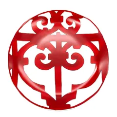 エルメス HERMES ガダルキヴィール プレート 皿 陶磁器 レッド ホワイト 17cm テーブルウェア【中古】