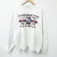 XL/古着 アメリカンイーグル American Eagle 長袖 スウェット メンズ 00s 釣り ルアー 大きいサイズ クルーネック 薄グレー 霜降り 25feb05