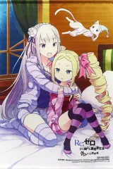 【中古】タペストリー エミリア&ベアトリス&パック 描きおろしB2タペストリー 「PS4/Switchソフト Re:ゼロから始める異世界生活 偽りの王選候補」 アークオンライン購入特典