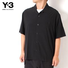 25SS新作モデル ワイスリー Y-3(adidas×Yohji Yamamoto) アシンメトリースリット オープンカラーシャツ LITE WOVN SHIRT【BLACK】 JD1457 BLACK/【2025SS】m-tops