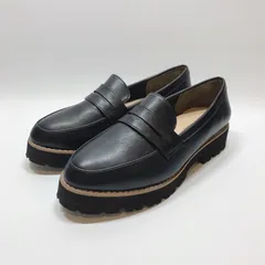 美品〇 masyugirl マシュガール 厚底 コインローファー ブラック レザー 24.5 黒 マシュガールのサムネイル