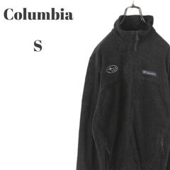 Columbia コロンビア フリースジャケット 刺繍ロゴ 刺繍ワッペン グレー系 無地 単色 メンズ Sサイズ