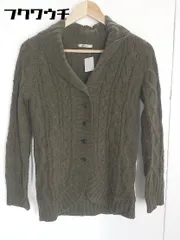 ◇ Simplicite シンプリシテェ ケーブル ニット 長袖 ショールカラー カーディガン ブラウン レディース  【1002800455645】