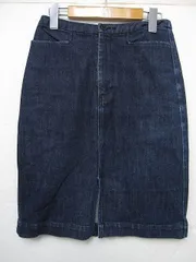 【送料無料】【美品】90s 紺タグ OLD UNIQLOオールドユニクロ デニムスカート ウエスト６０cm ■管理番号L27567SSA24-231217-10（4）5/27（198）