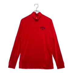 中古 メンズ キャロウェイ Callaway 長袖シャツ LL 赤 レッド ハイネック 起毛素材